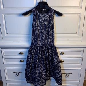 Aqua High Neck Mini Dress